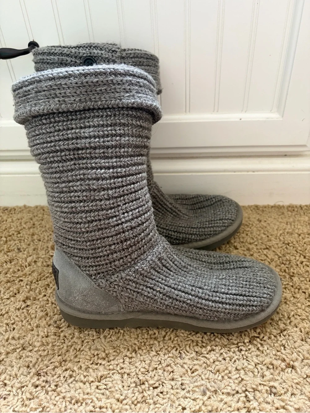 UGG Cardy Gray Boot Slippers Size 3